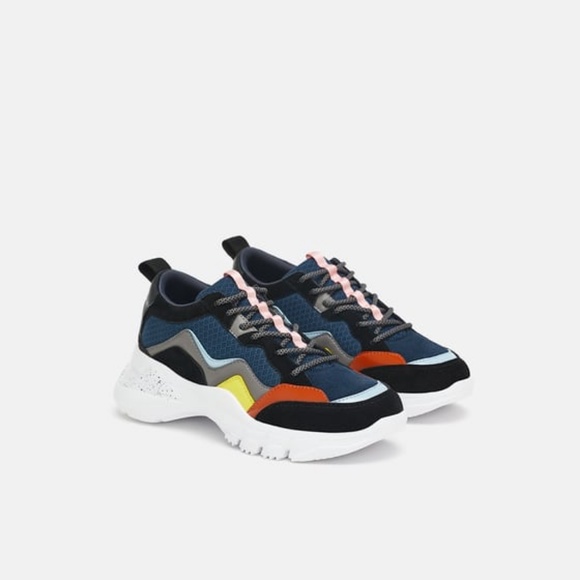 Zara | Shoes | Nwt Zara Size 5 Contrasting Fashion Sneakers 